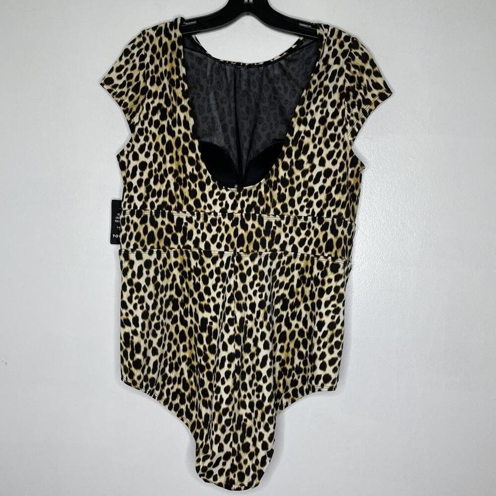 Torrid Swimsuit 1X 14-16 Cheetah Print Swim Summer Scoop Back One Piece NEW - Picture 7 of 9